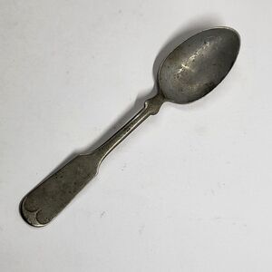 Hall & Eaton Teaspoon Antique Silverplate or Coin Silver Spoon